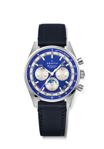 Zenith Chronomaster Original Triple Calendar Stainless Steel Lapis Lazuli