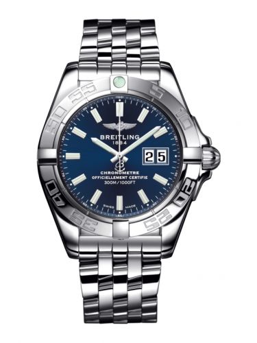 Breitling Galactic 41 Stainless Steel Horizon Blue Bracelet