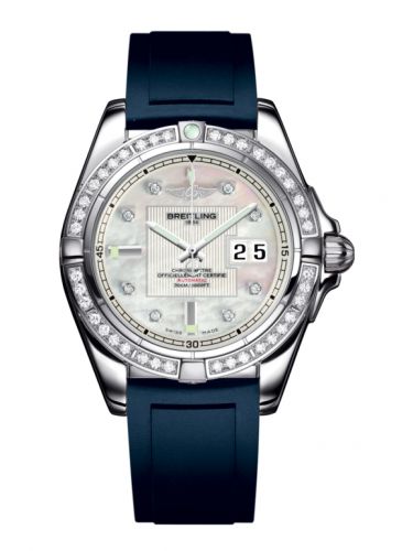 Breitling Galactic 41 Stainless Steel Diamond Pearl Diamond Rubber