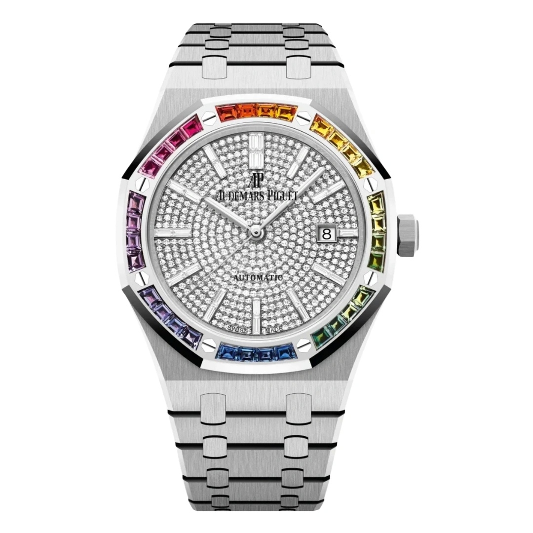 Audemars Piguet Royal Oak Whitte Gold - Rainbow / Diamond