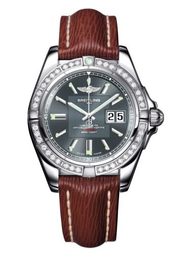 Breitling Galactic 41 Stainless Steel Diamond Tomcat Gray Sahara