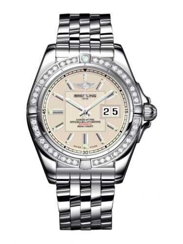 Breitling Galactic 41 Stainless Steel Diamond Sierra Silver Bracelet
