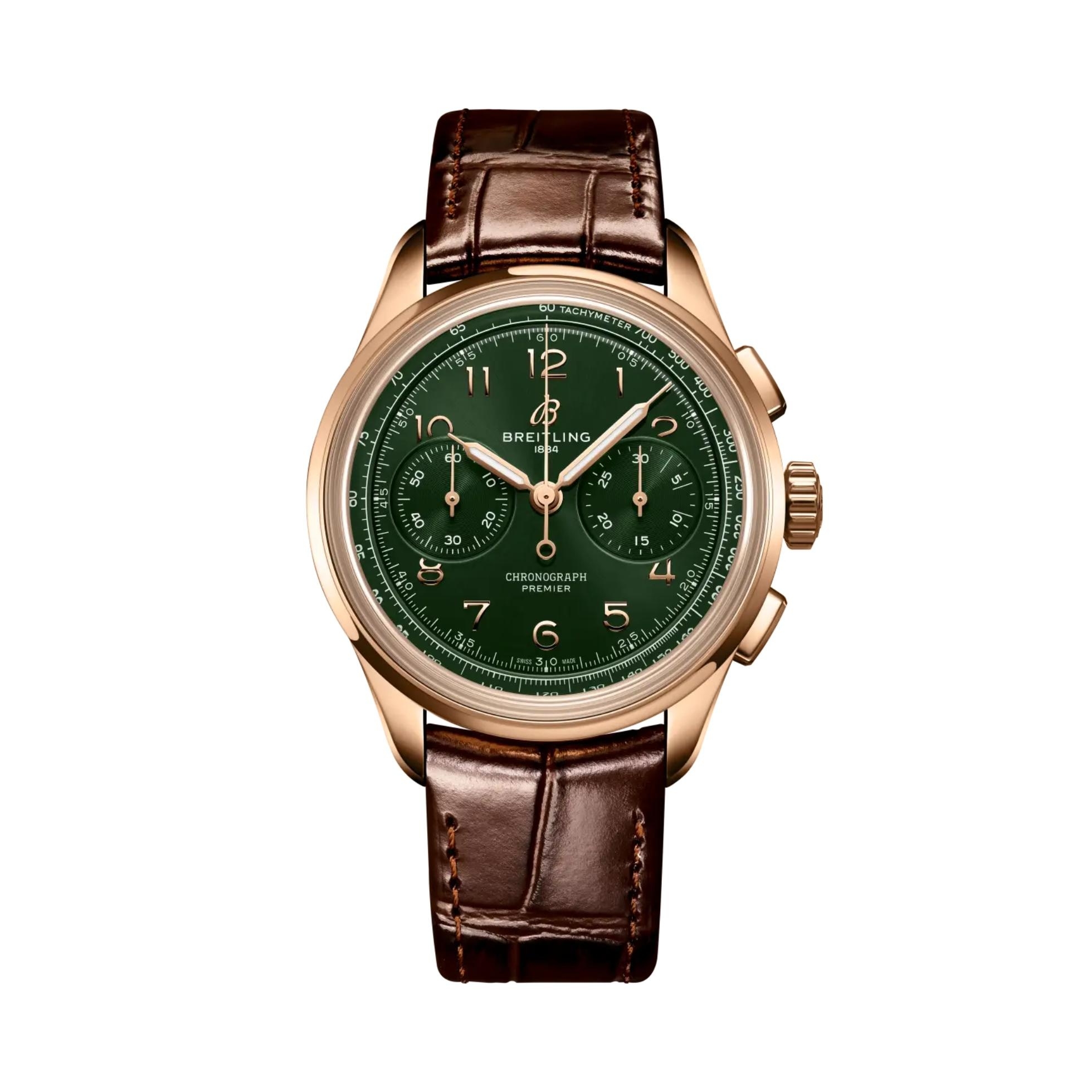Breitling Premier Heritage B09 Chronograph 40 Red Gold / Green