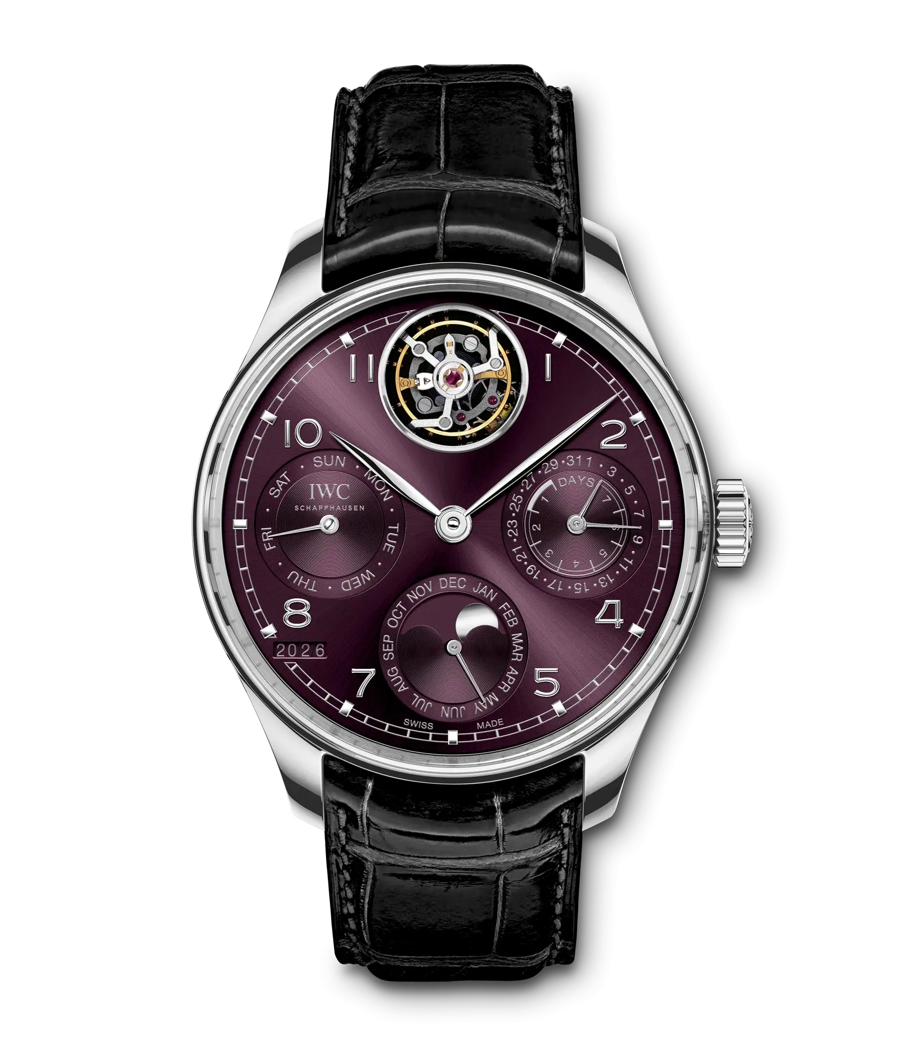 IWC Portuguese Perpetual Calendar Tourbillon Platinum / Purple