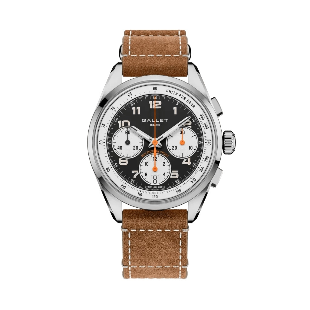 Gallet Multichron Sport Stainless Steel / Black / Beige Pilot