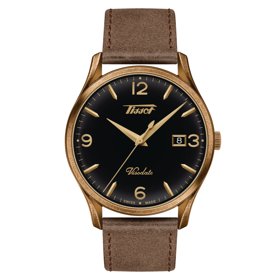 Tissot Visodate Quartz 40 Bronze PVD / Black / Strap