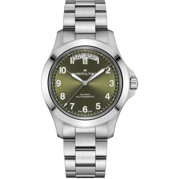 Hamilton Khaki Field King Day-Date 40 Stainless Steel / Green / Bracelet