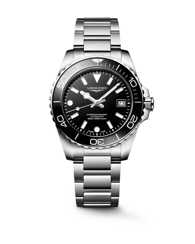 Longines Hydroconquest Automatic 39 Stainless Steel / Black / Bracelet