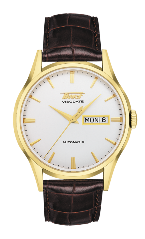 Tissot Visodate Automatic Yellow Gold PVD / Silver / Strap