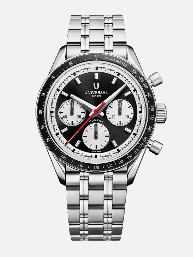 Universal Geneve Compax Prêt-à-Porter Stainless Steel / Black / Bracelet