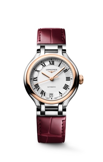 Longines PrimaLuna 34 Automatic Stainless Steel - Red Gold / Silver
