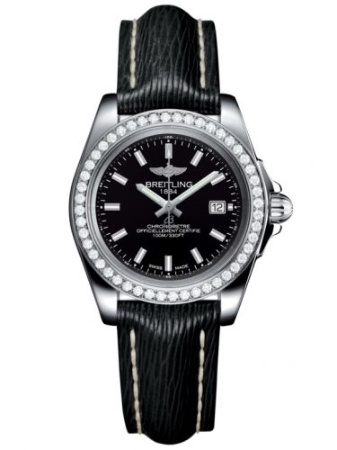 Breitling Galactic 32 Sleek Edition Stainless Steel Diamond Trophy Black Sahara