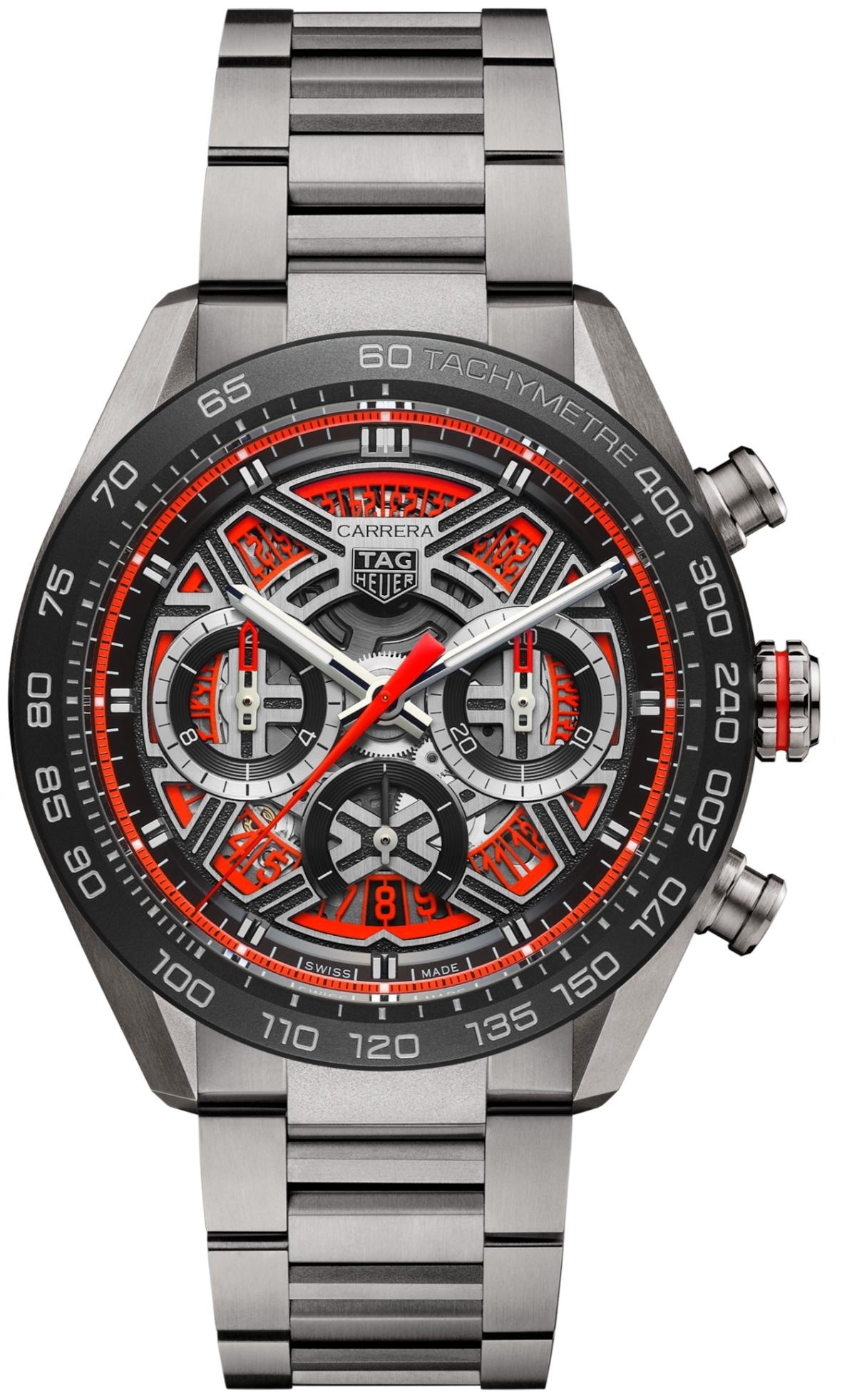 TAG Heuer Carrera Chronograph Extreme Sport Titanium - Ceramic / Orange / Bracelet