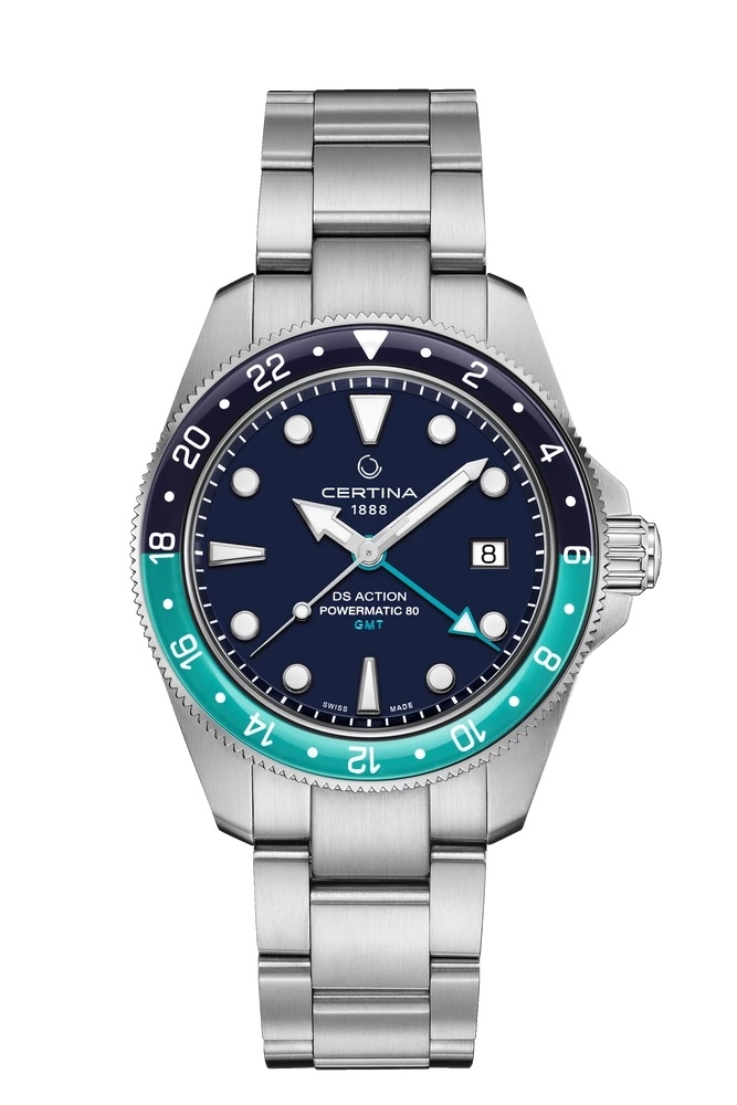 Certina DS Acition GMT Powermatic 80 Stainless Steel / Blue / Bracelet