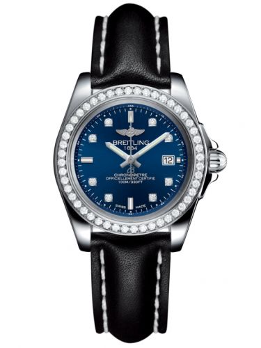 Breitling Galactic 32 Sleek Edition Stainless Steel Diamond Horizon Blue Diamond Calf