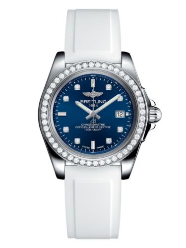 Breitling Galactic 32 Sleek Edition Stainless Steel Diamond Horizon Blue Diamond Rubber