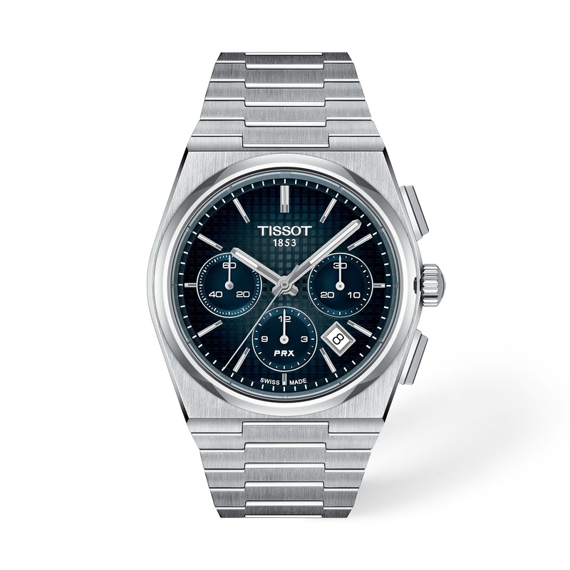 Tissot PRX Chronograph Stainless Steel / Blue Gradient