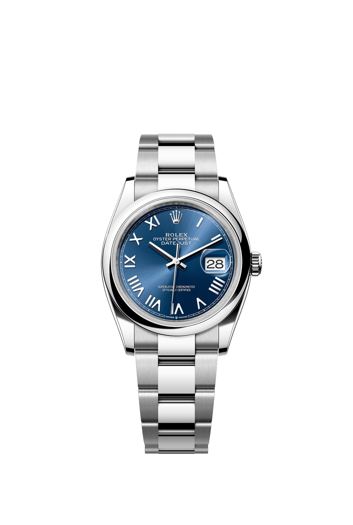 Rolex Datejust 36 Stainless Steel - Domed / Blue Roman / Oyster