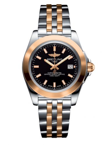 Breitling Galactic 32 Sleek Edition Stainless Steel Rose Gold Trophy Black Bracelet