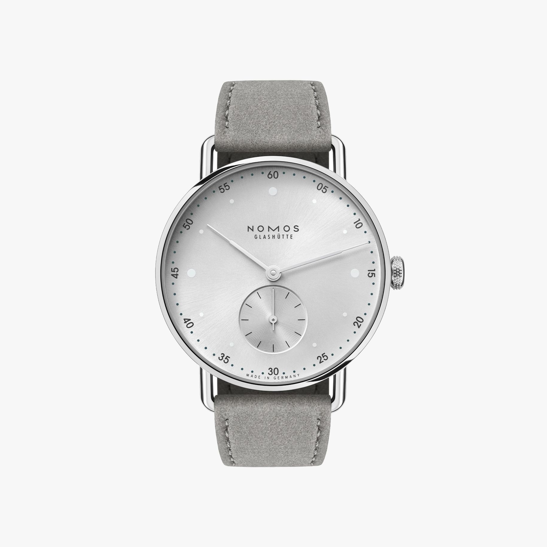 Nomos Glashütte Metro 33 All Silver / Steel Back