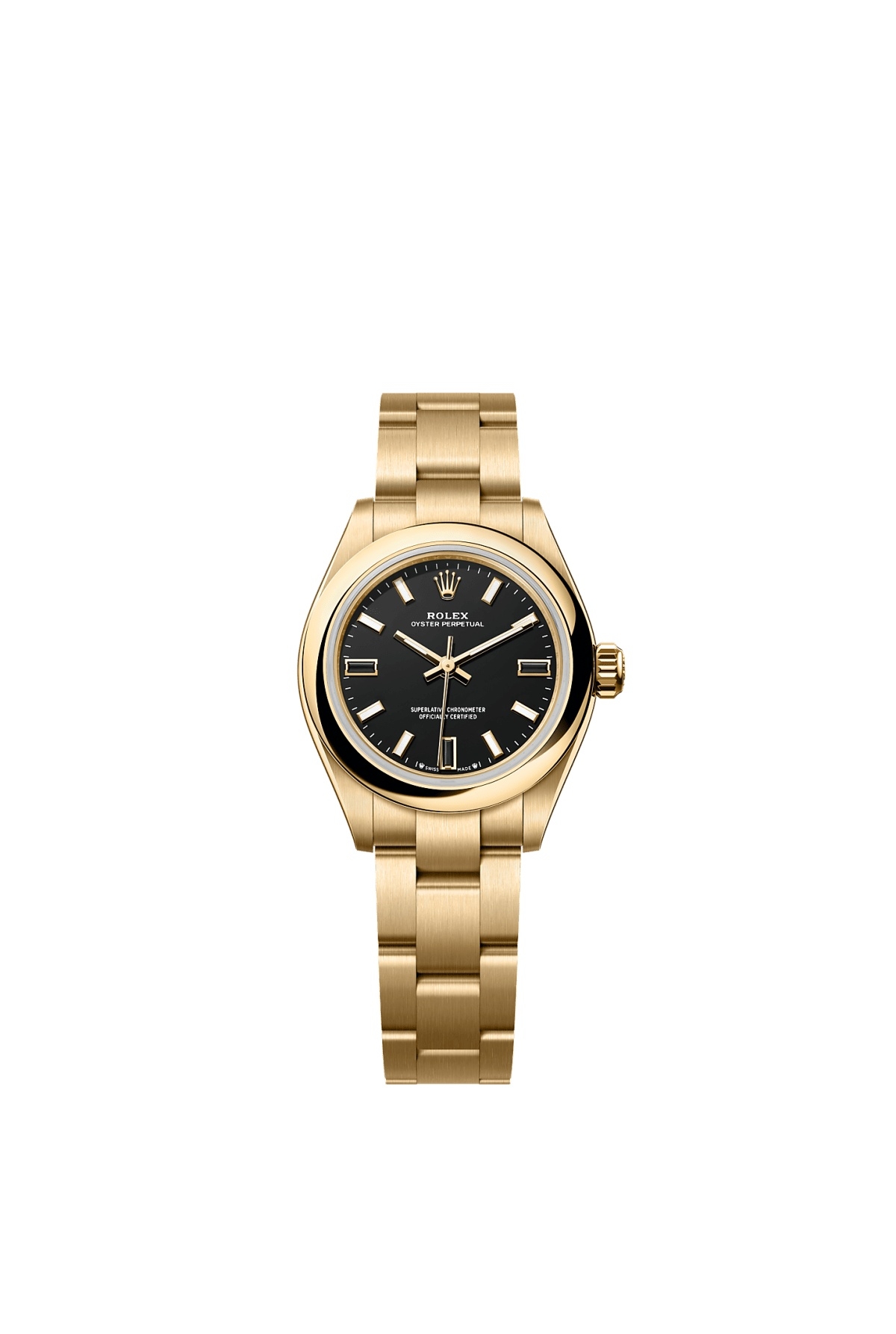 Rolex Oyster Perpetual 28 Yellow Gold / Black