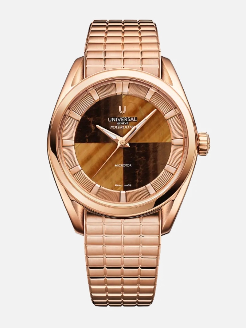 Universal Geneve Polerouter Hardstone Rose Gold / Tiger's Eye / Bracelet