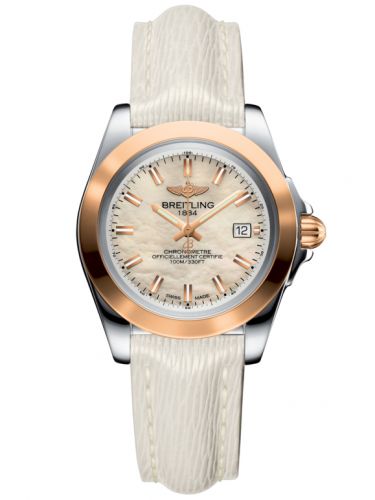 Breitling Galactic 32 Sleek Edition Stainless Steel Rose Gold Pearl Sahara
