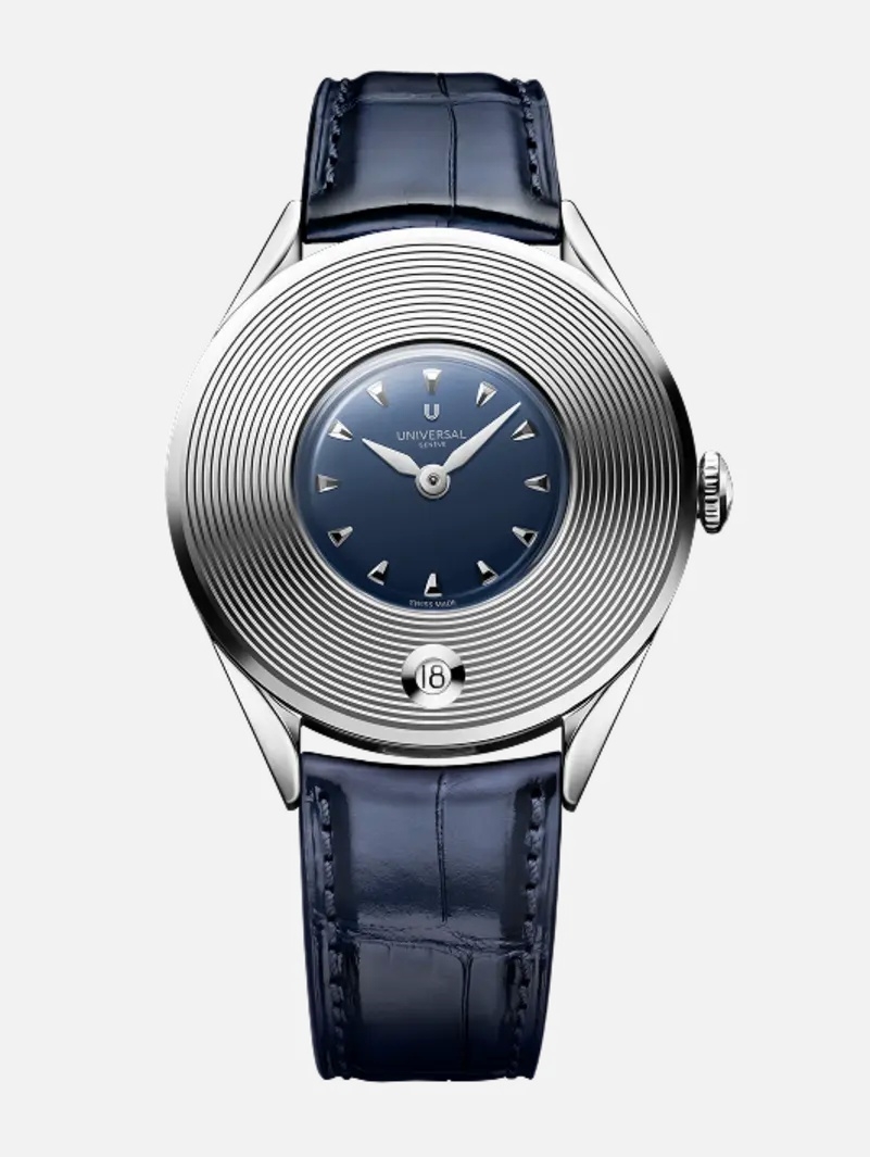 Universal Geneve Dioramic Signature Stainless Steel / Blue