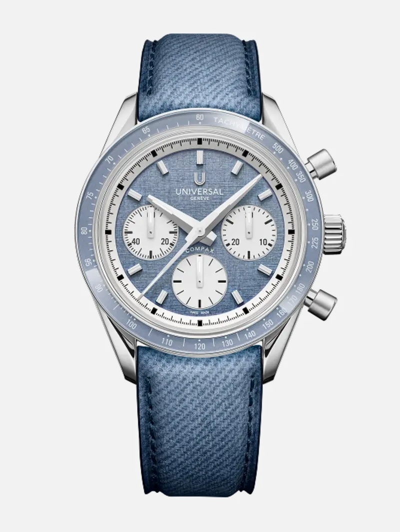 Universal Geneve Compax Capsule Stainless Steel / Brushed Indigo