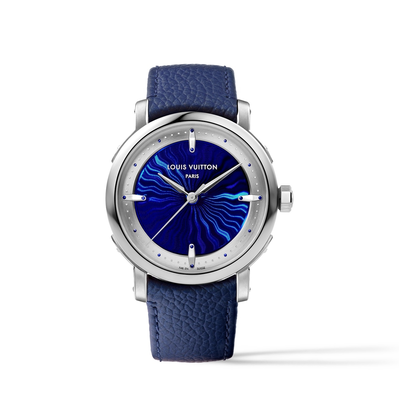 Louis Vuitton Escale Automatic 39 Platinum / Blue Grand Feu Enamel