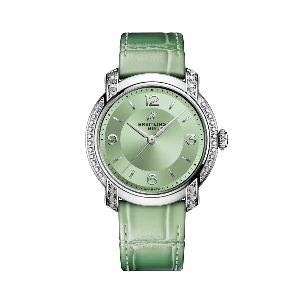 Breitling Lady Premier 36 Automatic Stainless Steel - Diamond / Sage