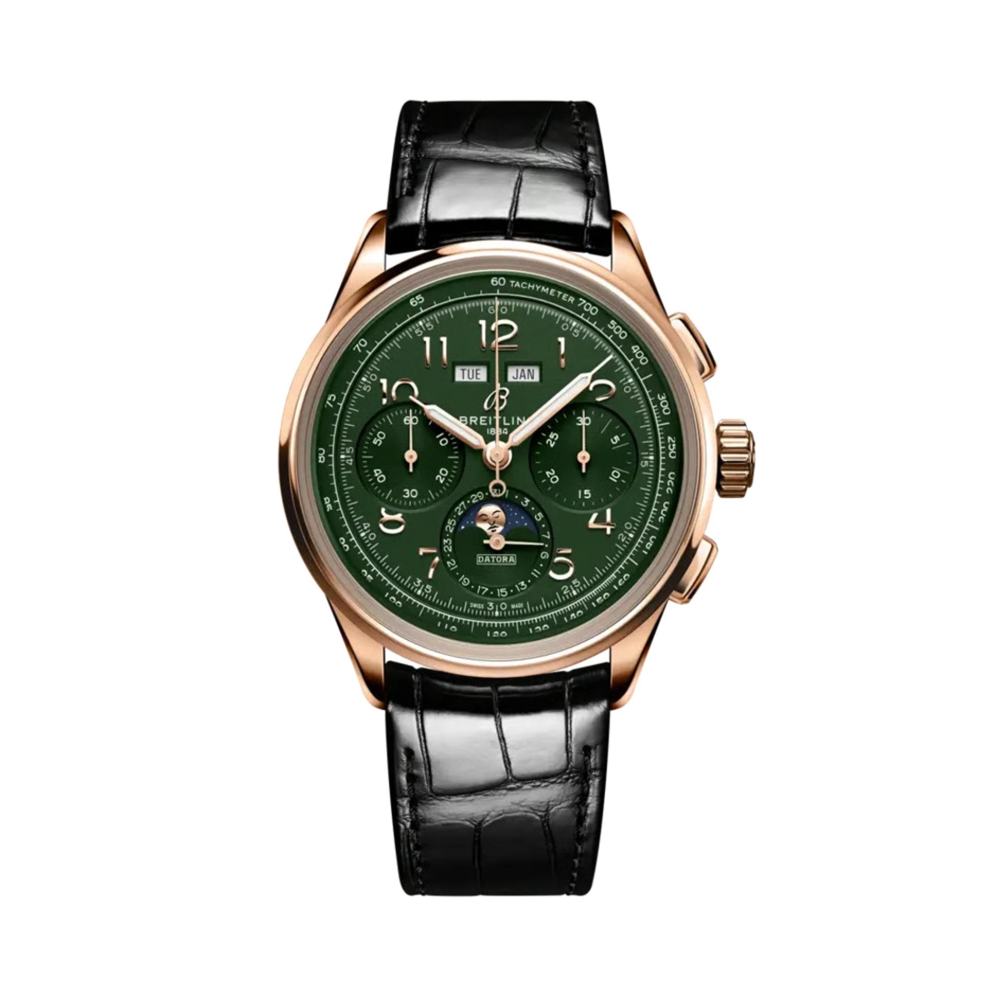 Breitling Premier Heritage B25 Datora 42 Red Gold / Green / Limited Edition