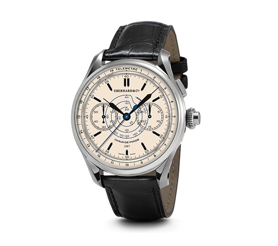 Eberhard Chronographe 1887 Édition Limitée Stainless Steel / Coquille d'Oeuf