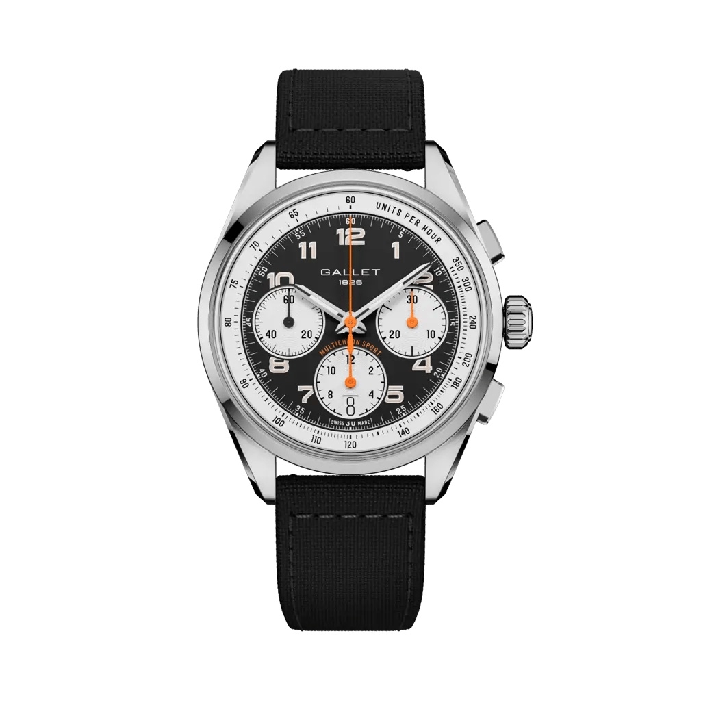 Gallet Multichron Sport Stainless Steel / Black / Black Fabric