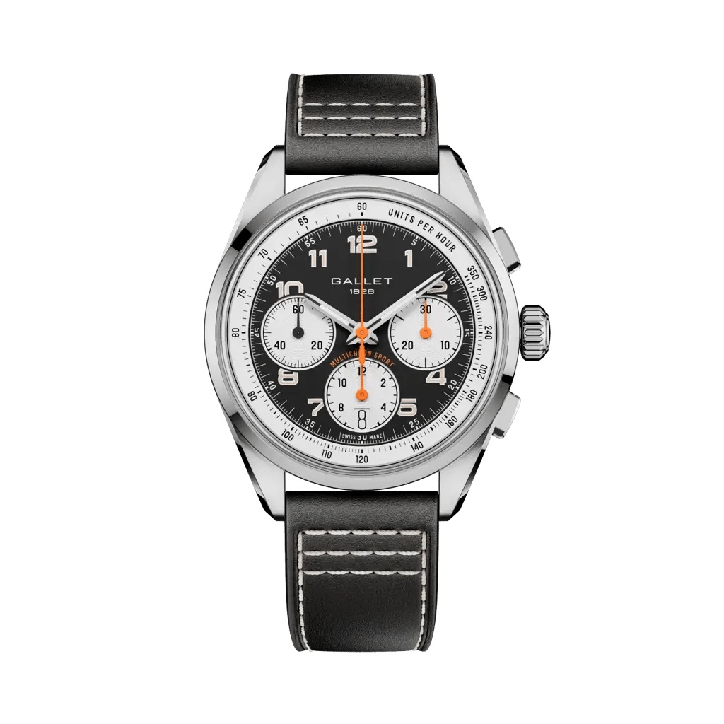 Gallet Multichron Sport Stainless Steel / Black / Black Calf