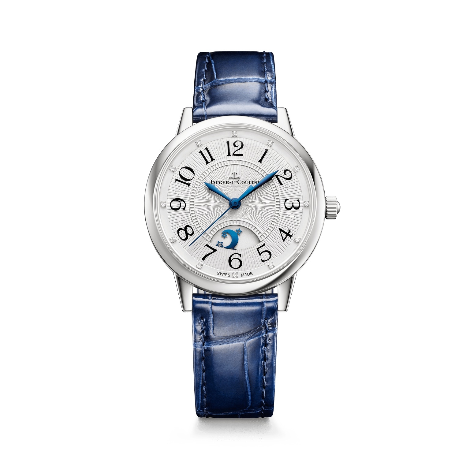 Jaeger-LeCoultre Rendez-Vous Night & Day Medium Stainless Steel / Silver / Alligator