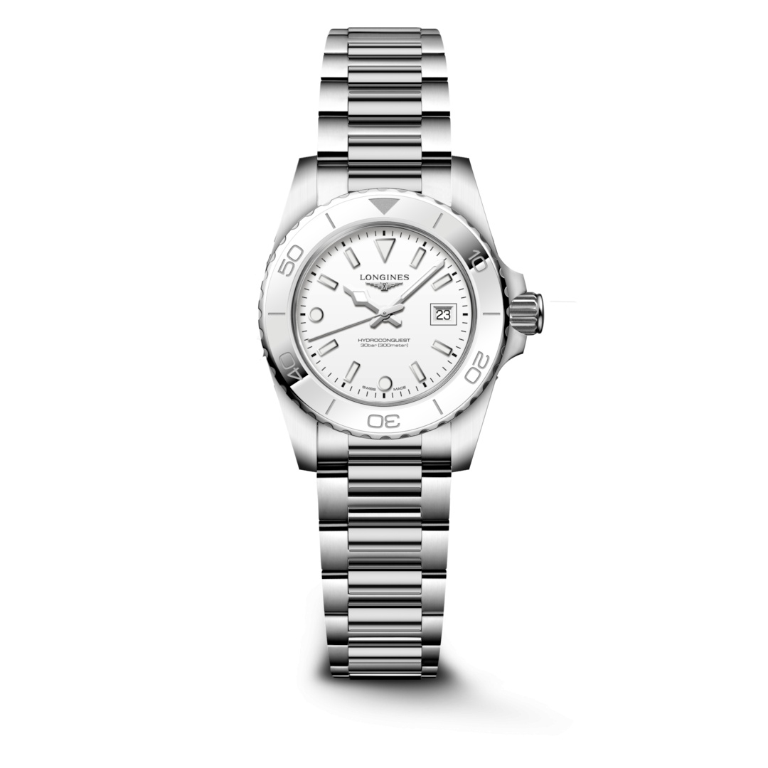 Longines Hydroconquest 30 Quartz Stainless Steel / White / Bracelet