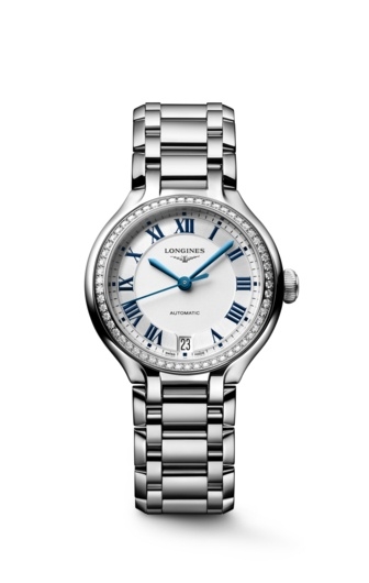Longines PrimaLuna 34 Automatic Stainless Steel - Diamond / Silver / Bracelet