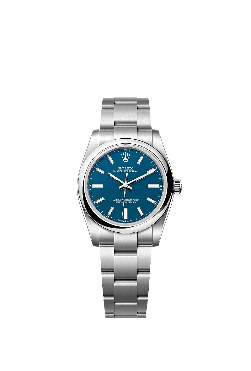 Rolex Oyster Perpetual 34 Stainless Steel / Med Blue