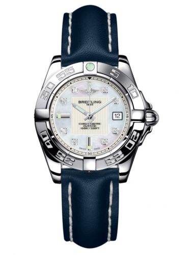 Breitling Galactic 32 Stainless Steel Pearl Diamond Calf