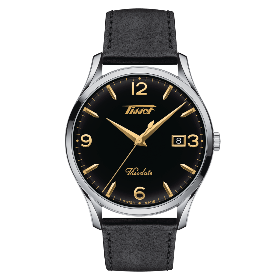 Tissot Visodate Quartz 40 Stainless Steel / Black / Strap