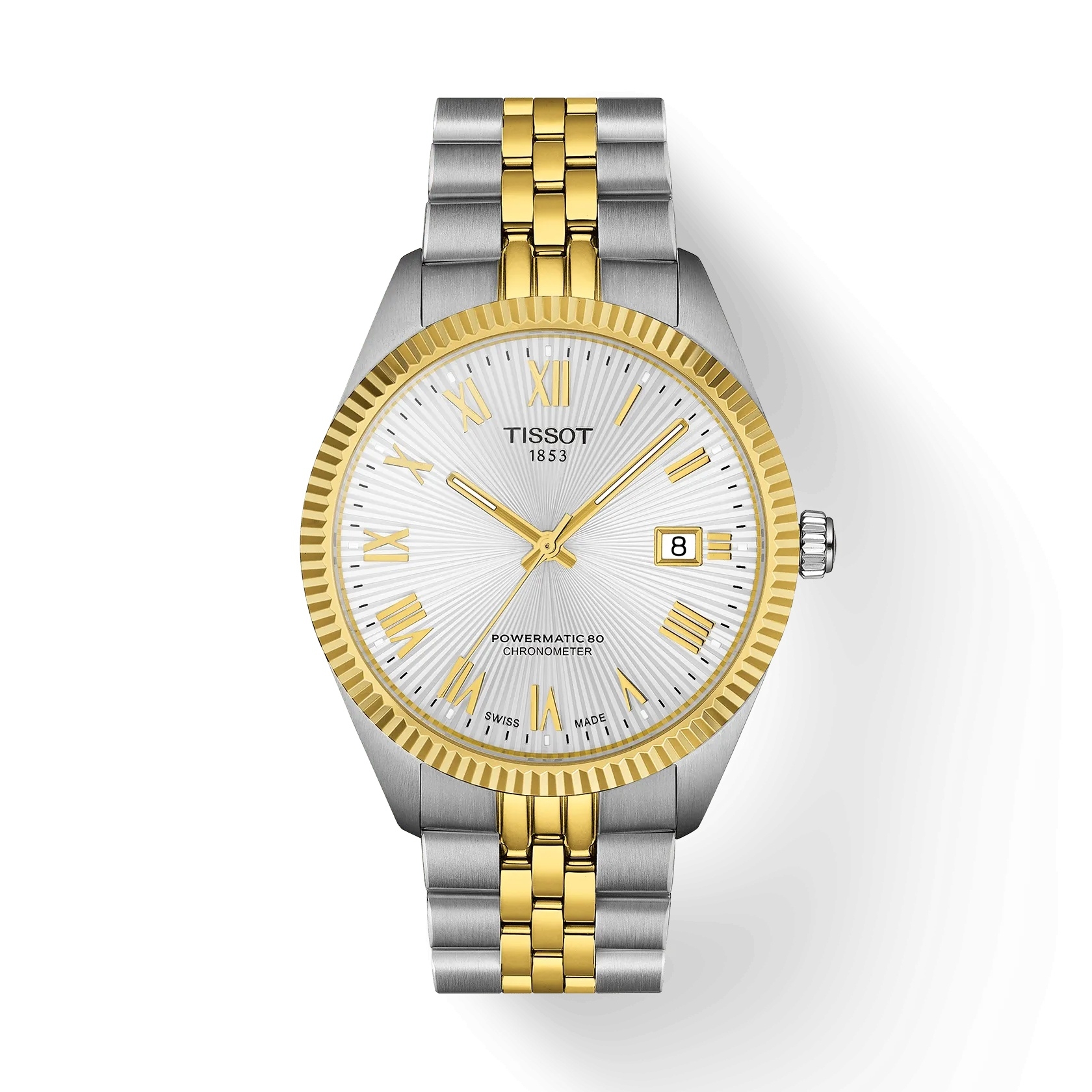 Tissot Ballade 39 Powermatic 80 Stainless Steel - Yellow Gold / Silver / Bracelet