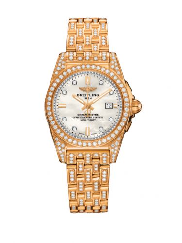 Breitling Galactic 29 Rose Gold Diamondworks Pearl Diamond Bracelet Limited Edition