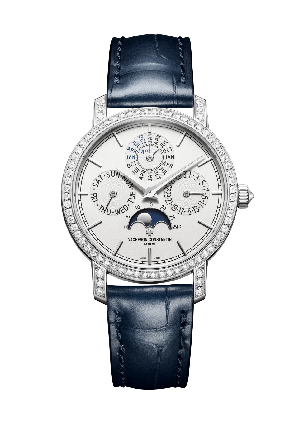 Vacheron Constantin Traditionnelle Perpetual Calendar Ultra-Thin White Gold - Diamond / Silver