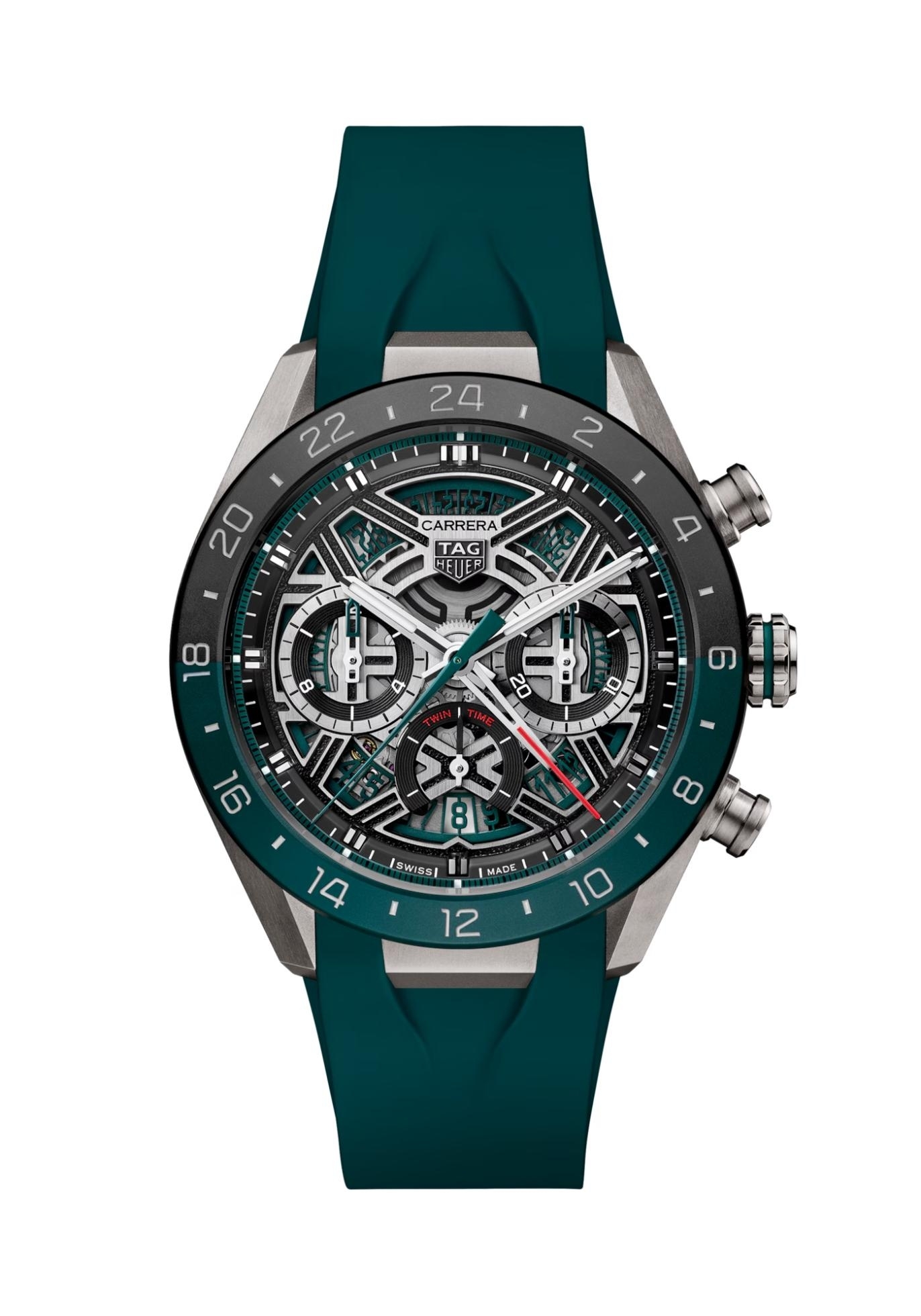 TAG Heuer Carrera Chronograph Extreme Sport Twin-Time Titanium - Ceramic / Black / Rubber