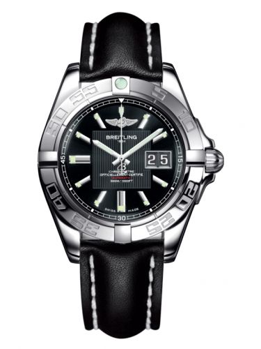 Breitling Galactic 41 Stainless Steel Trophy Black Calf