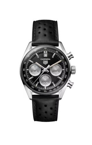 TAG Heuer Carrera Chronograph Glass Box Stainless Steel / Black