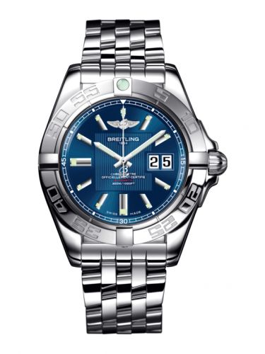 Breitling Galactic 41 Stainless Steel Metallica Blue Bracelet