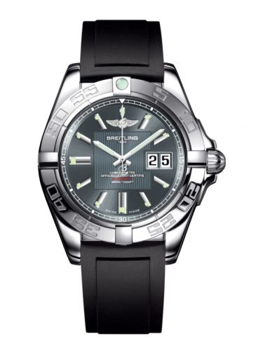 Breitling Galactic 41 Stainless Steel Tomcat Gray Rubber