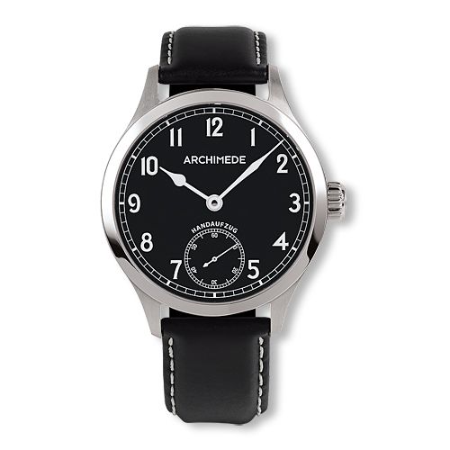 Archimede DeckWatch Stainless Steel Black Black Leather